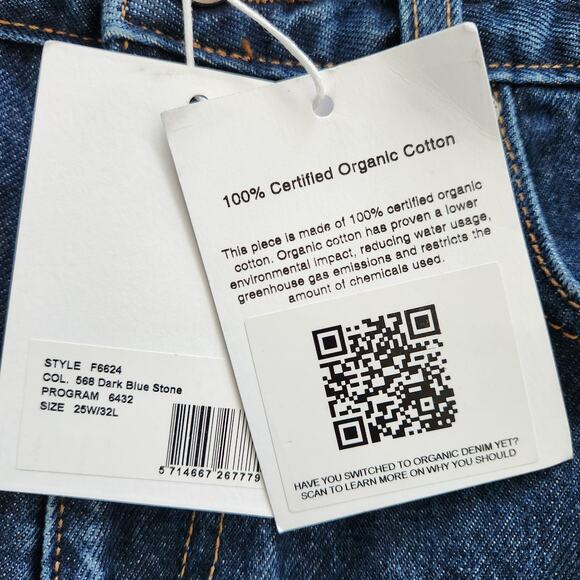 Ganni Betzy Dark Blue Stone High‎ Rise Slim Flare Jean 25/32 NWT $195 - Picture 8 of 12